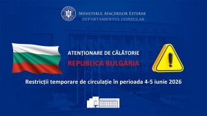Atenționare de călătorie: Republica Bulgaria – restricții temporare de circulație în perioada 04-05 iunie 2026 - By Julia